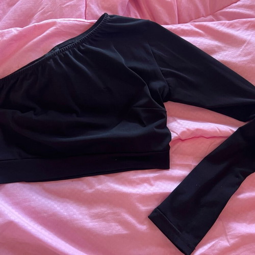 Bershka One-Shoulder Blouse size S like new, black