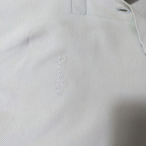 Burberry men's polo shirt, size large, light green shade
