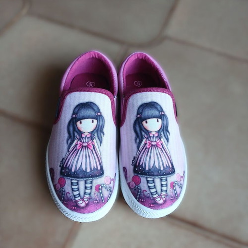 Santoro Gorjuss slip-on kids shoes size 31 new pink white