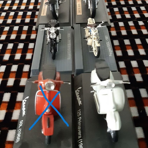 Motorcycle collection used, five different types and eras