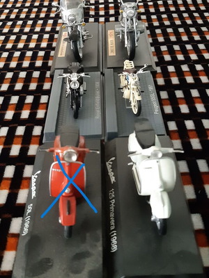 Motorcycle collection used, five different types and eras