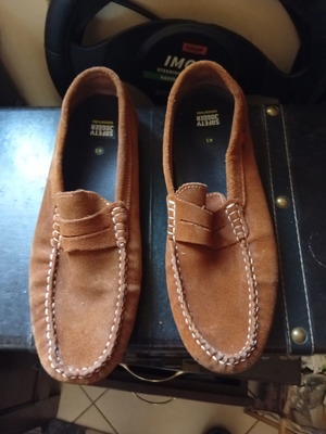 Safety Jogger men's moccasins suede leather used, size 43, brown