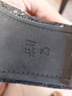 Girls' ballet flats like new, size 25, black, set of 2