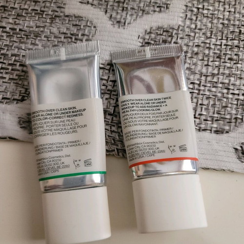 Smashbox primers 2 pcs used, orange with vitamin C and green for redness correction