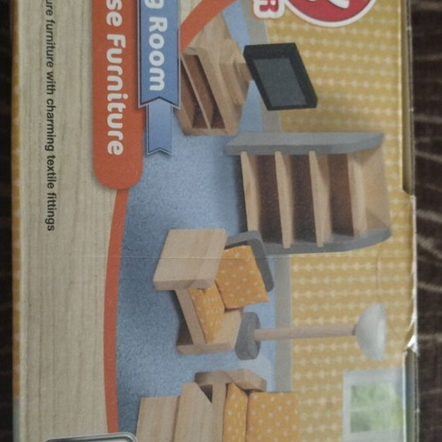 Wooden doll living room furniture set, new