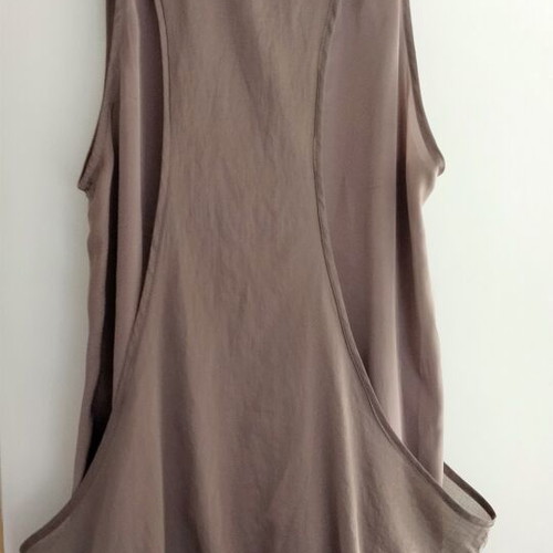 Anel Fashion Sleeveless Bubble Top Size L like new, beige brown