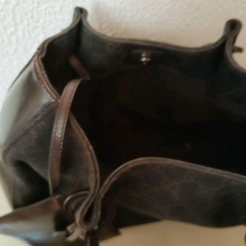 Gucci shoulder bag used canvas and leather with wallet