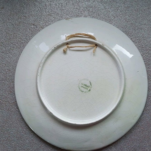 Decorative plate handmade used, embossed