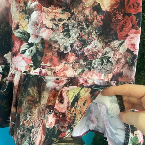 Mini floral skirt with ruffles Mohito new multicolor XS
