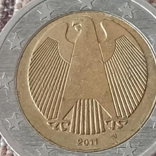 Germany 1 Euro Coin 2011 New, rare with defect