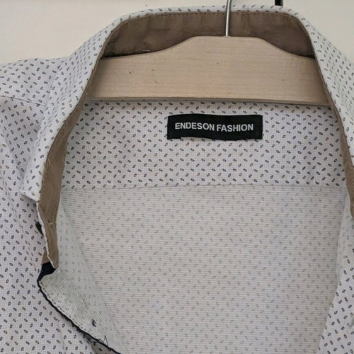 White long-sleeve shirt Endeson Fashion used with pattern