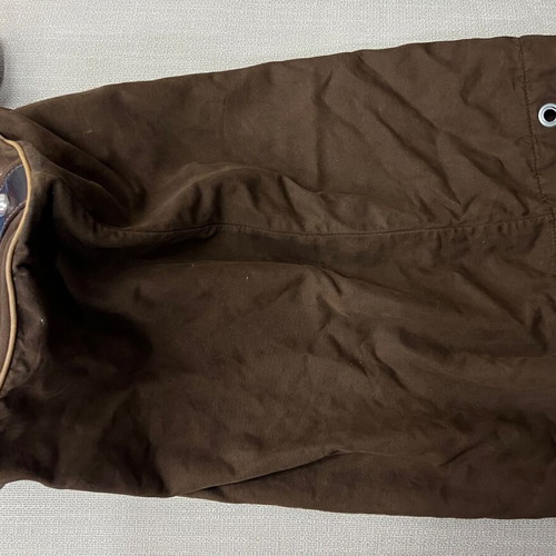 Vintage travel duffle bag used, canvas and leather