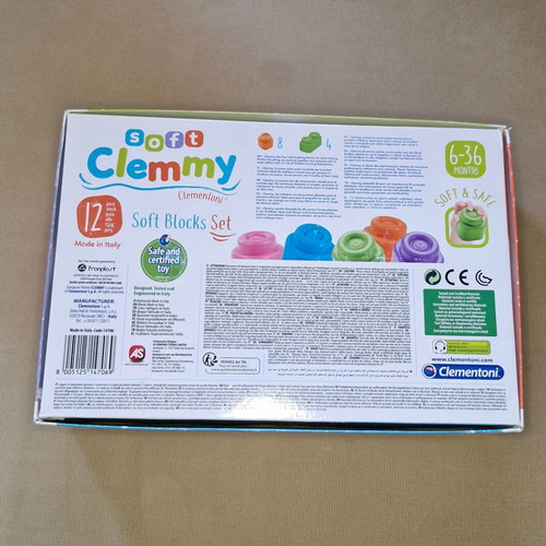 Clementoni Soft Clemmy set of 12 soft blocks like new, 6-36 months