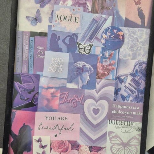 Purple lilac collage frame