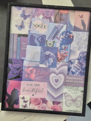 Purple lilac collage frame