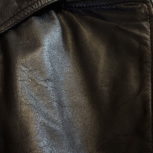 Leather jacket new with matching belt, unisex, black