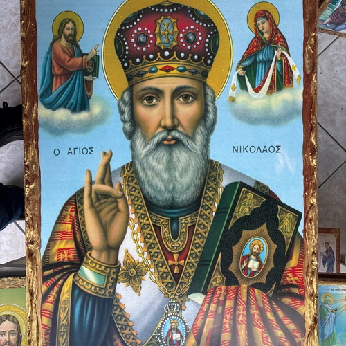 Saint Nicholas icon handmade, size 50x70, new