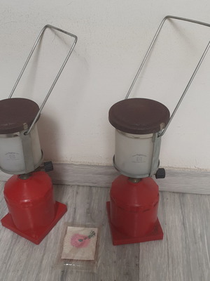 Gas Lamps used, set of 2 with asbestos mesh and spare mesh