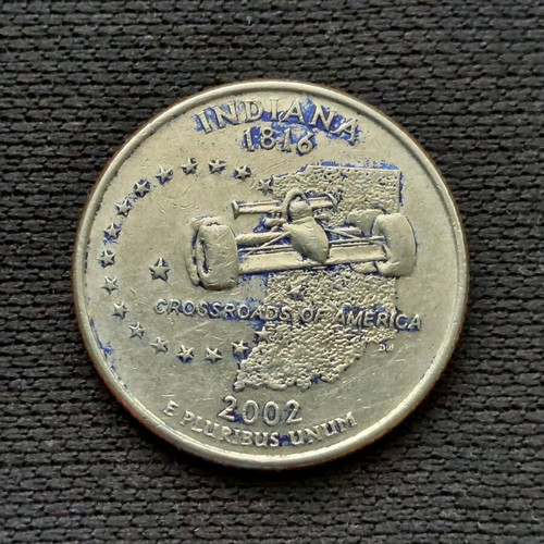 1/4 Dollar 2002 coin from USA used