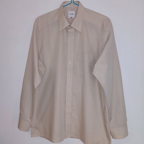 Olymp men's shirt new, size L-XL, light beige