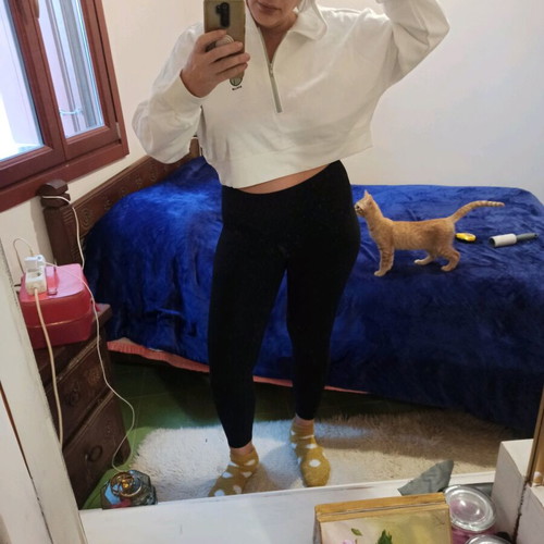 MyMo Crop Hoodie White New, Size XXL