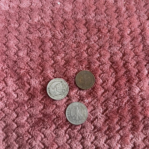 Old coins used, set of 3, various countries