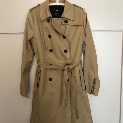 H&M Beige Trench Coat like new, size 44 XL fit