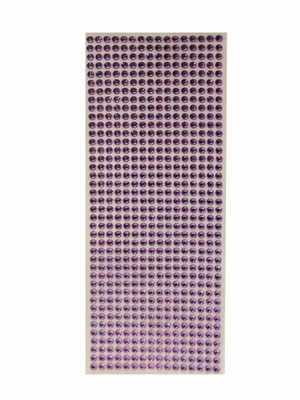Sticker pack 504 pcs purple new, 5mm strass