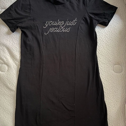 T shirt dress short black, size 38, worn once