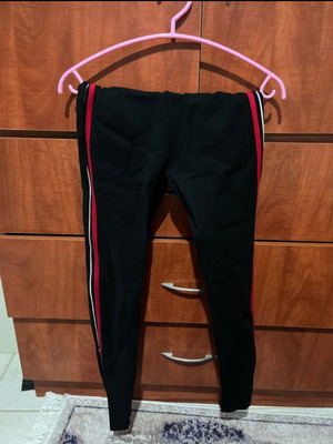Zara leggings black and red like new, size S