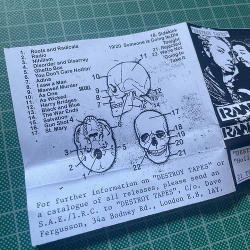 Destroy Tapes cassette Rancid live at Hollywood Palladium 1995 used, punk
