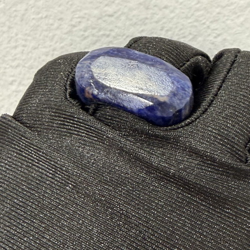 Lapis Lazuli ring carved from natural stone, new