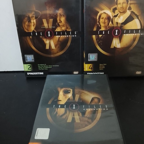 The X-Files DVD collection used, 27 discs from various seasons