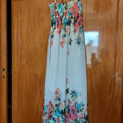 Pink Shadow floral dress like new, one size, white and colorful
