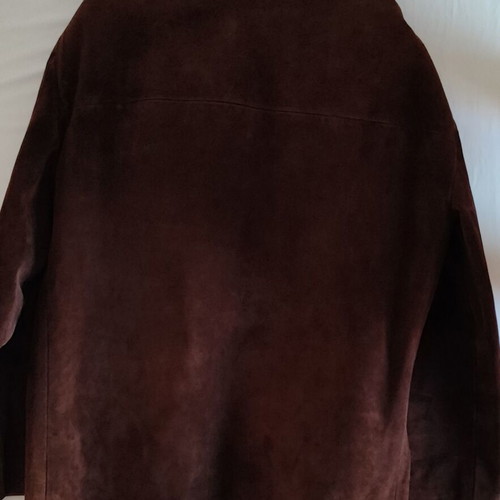 Men's vintage suede leather jacket used, brown, Anwar Yacout Alexandria