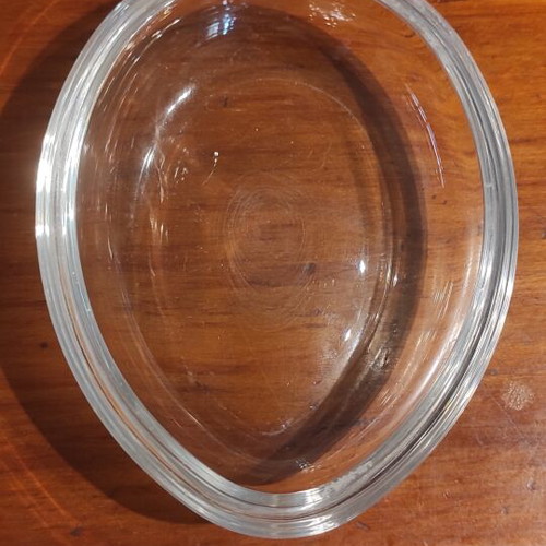 Crystal container with Venetian mask design, like new, Italian origin