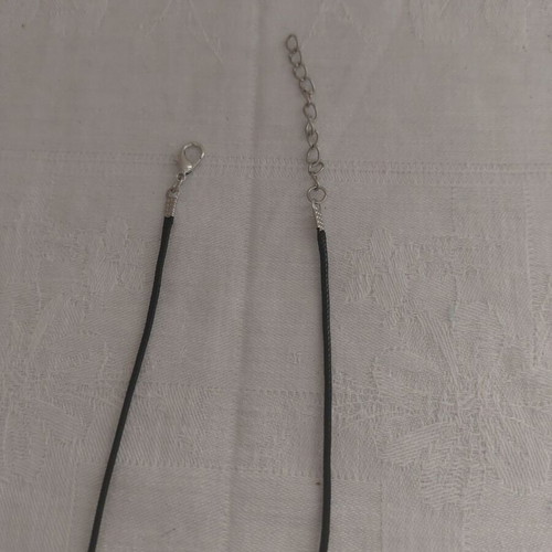 PU leather necklace like new, black and red, 45 cm + 5 cm extension