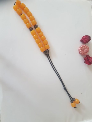 Amber komboloi used, old style, 21 beads