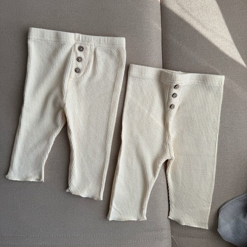 Baby pants with buttons for twins like new, 68 cm