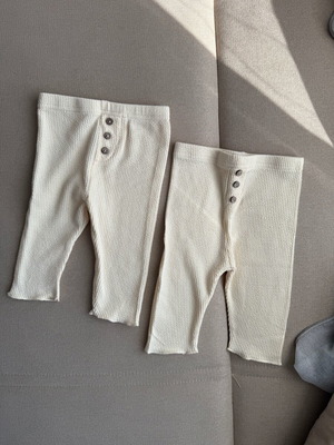 Baby pants with buttons for twins like new, 68 cm