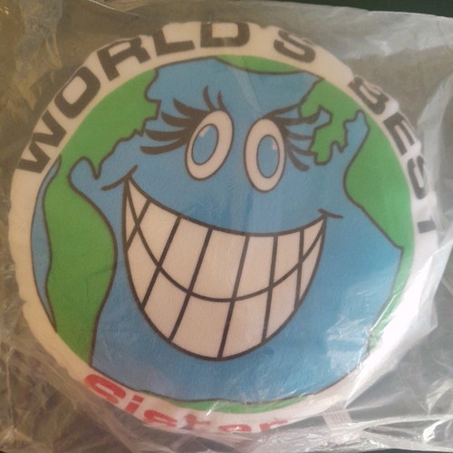Pillow WORLDS BEST SISTER new, unused