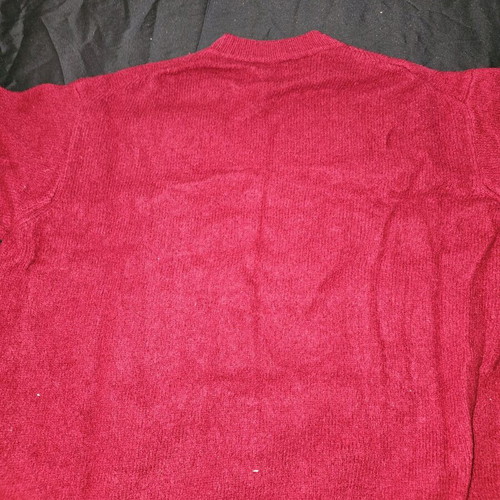 Sisley wool sweater like new, red