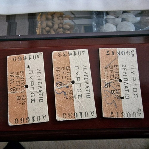 Train tickets used, pack of 3 old