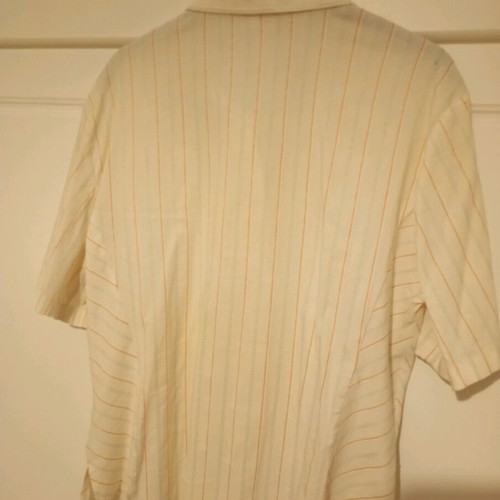 Short-sleeve shirt like new, white and orange, XXL