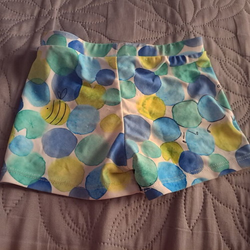 Mayoral boys' swimsuit used with colorful circle and frog pattern
