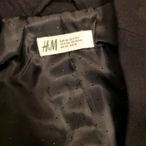 H&M boys' suit used for 10 years old, black, set with shirt