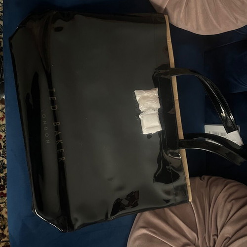 Ted Baker handbag new, black with white bow