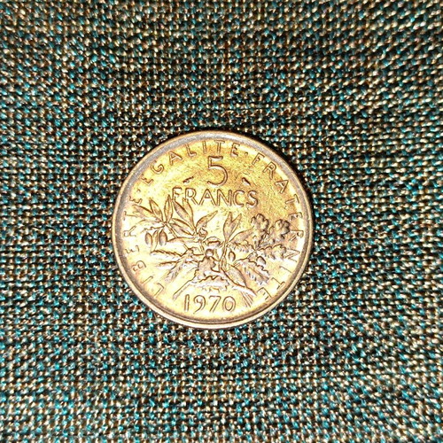 France 5 Francs Coin used