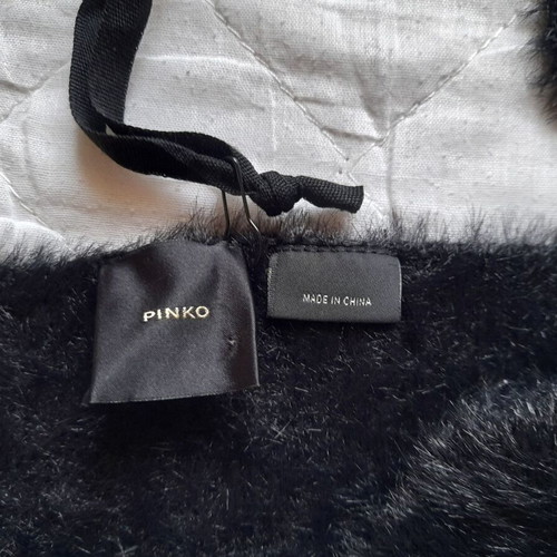 Crop Top Pinko Black Fuzzy Size Large New