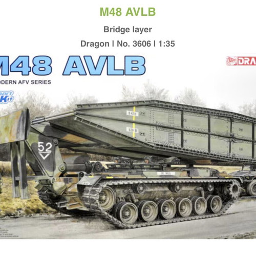 M48 AVLB Bridge Layer Model Kit 1/35 Dragon No. 3606 New